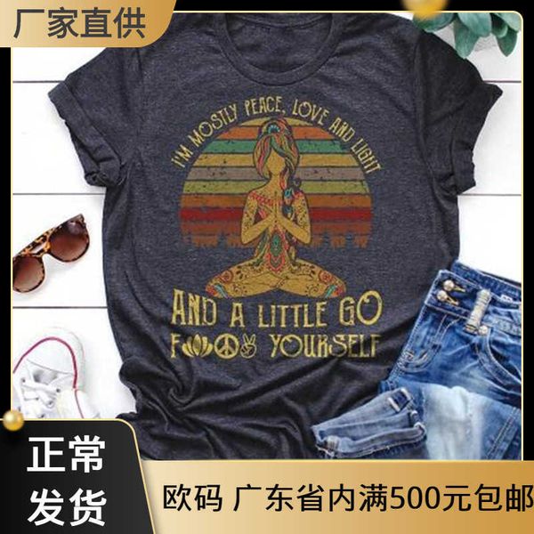 new women's summer fashion i' mostly peace quality graphic short sleeve t-shirt casual printing, White
new women's summer fashion i' mostly peace quality graphic short sleeve t-shirt casual printing, White