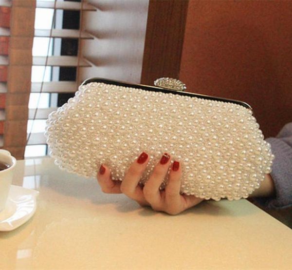 women pearl white shoulder handbag clutch wedding bridal party prom purse evening bag bridal accessories silver wraps5176509, Black
women pearl white shoulder handbag clutch wedding bridal party prom purse evening bag bridal accessories silver wraps5176509, Black