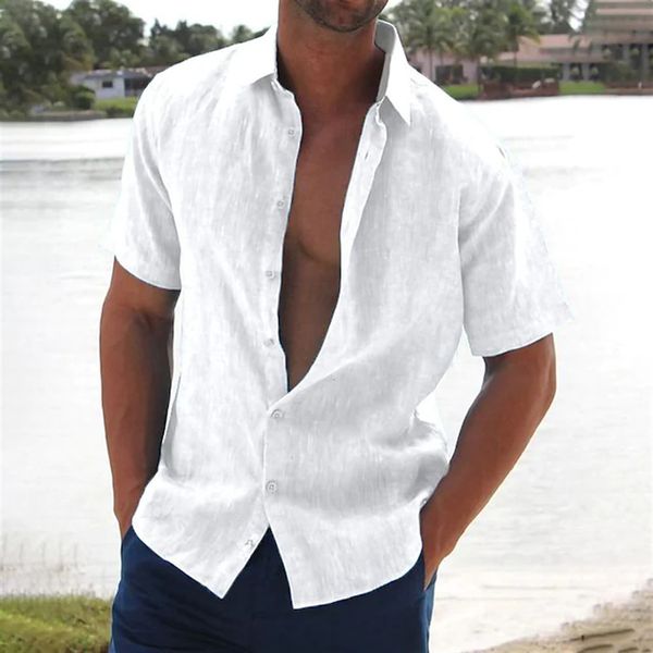 mens casual shirts summer solid color shirt for hawaiian blouse fashion short sleeve loose oversized tee men clothing 230720, White;black
mens casual shirts summer solid color shirt for hawaiian blouse fashion short sleeve loose oversized tee men clothing 230720, White;black