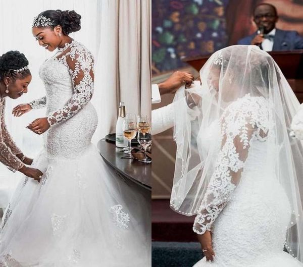 2021 vintage simple arabic aso ebi mermaid wedding dresses long sleeves jewel neck illusion lace appliques crystal beads plus size2134397, White
2021 vintage simple arabic aso ebi mermaid wedding dresses long sleeves jewel neck illusion lace appliques crystal beads plus size2134397, White