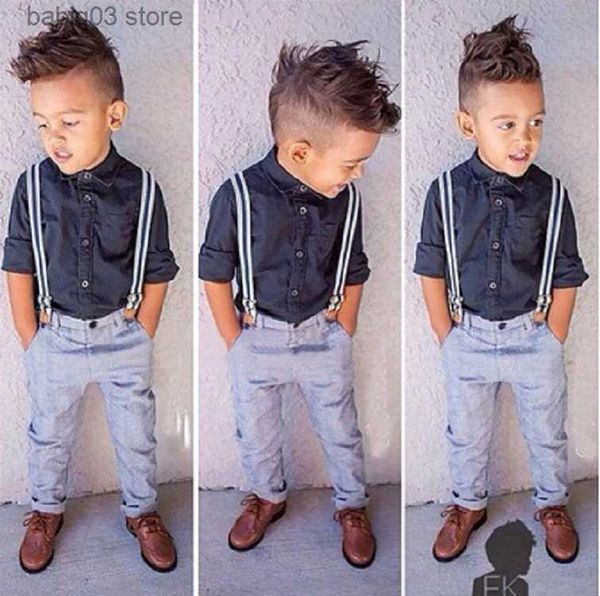 clothing sets boys and children's spring and autumn gentlemen's blue shirt strap pants two piece children's wear ins t230720, White
clothing sets boys and children's spring and autumn gentlemen's blue shirt strap pants two piece children's wear ins t230720, White