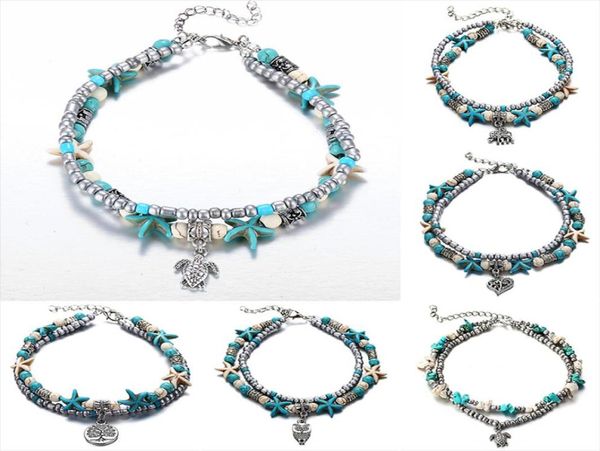 new bohemian turquoise anklets bracelets retro elephant turtle starfish tree of life owl heart women beach foot chain for ladies j7415550, Red;blue
new bohemian turquoise anklets bracelets retro elephant turtle starfish tree of life owl heart women beach foot chain for ladies j7415550, Red;blue