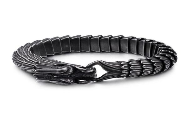 chinese dragon scales link chain bracelets retro ancient silver stainless steel men bangle2483121, Black
chinese dragon scales link chain bracelets retro ancient silver stainless steel men bangle2483121, Black