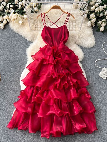 basic casual dresses xfpv women's ruffle curled cake dress banquet high waist slim temperament suspender vestido sweet korea chic summe, Black;gray
basic casual dresses xfpv women's ruffle curled cake dress banquet high waist slim temperament suspender vestido sweet korea chic summe, Black;gray