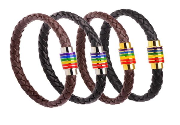 genuine leather rainbow lgbt sign charm wrap bracelets for women men gay lesbian stainless steel magnetic buckle bangle wristband 1478022, Golden;silver
genuine leather rainbow lgbt sign charm wrap bracelets for women men gay lesbian stainless steel magnetic buckle bangle wristband 1478022, Golden;silver