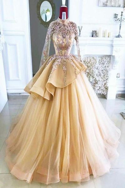 2021 gold beads ball gown prom dresses high neck lace appliqued peplum long sleeve party gowns formal dress evening wear for women1354829, Black
2021 gold beads ball gown prom dresses high neck lace appliqued peplum long sleeve party gowns formal dress evening wear for women1354829, Black
