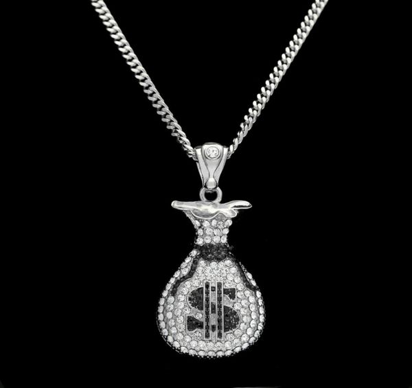 hip hop gold silver cash money bag pendant for men women bling crystal dollar charm necklace with cuban chain jewelry4248161
hip hop gold silver cash money bag pendant for men women bling crystal dollar charm necklace with cuban chain jewelry4248161