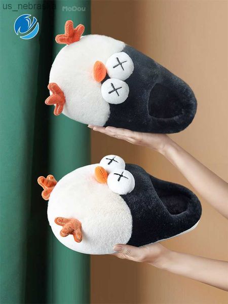 mo dou cute penguin cotton slippers 2021 winter new women' home shoes indoor bedroom warm shoes for men children cartoon shoes l230518, Black;grey
mo dou cute penguin cotton slippers 2021 winter new women' home shoes indoor bedroom warm shoes for men children cartoon shoes l230518, Black;grey