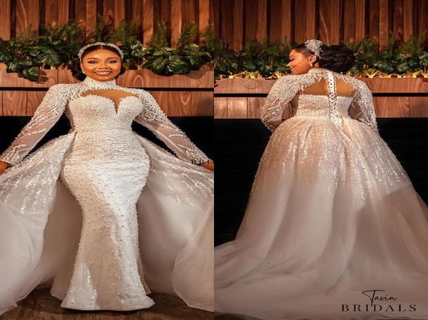 2022 plus size arabic aso ebi luxurious mermaid wedding dress lace pearls beaded long sleeves bridal gowns dresses zj2662995422, White
2022 plus size arabic aso ebi luxurious mermaid wedding dress lace pearls beaded long sleeves bridal gowns dresses zj2662995422, White