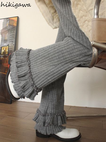 women's pants s fashion wide leg for women 2023 bottoms high waist straight trousers knit y2k ruffles folds korean causal trouers 23071, Black;white
women's pants s fashion wide leg for women 2023 bottoms high waist straight trousers knit y2k ruffles folds korean causal trouers 23071, Black;white