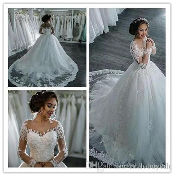 white ball gown long sleeve plus size wedding dresses saudi 2018 lace applique vintage luxury wedding dress gowns lace long train1095416
white ball gown long sleeve plus size wedding dresses saudi 2018 lace applique vintage luxury wedding dress gowns lace long train1095416