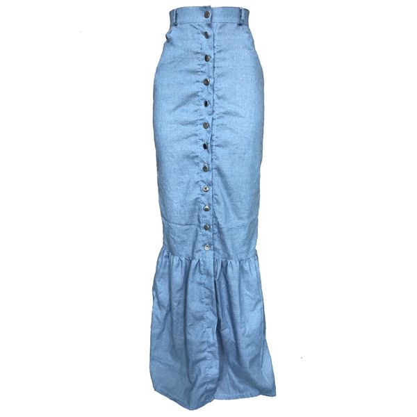 skirts fashion bud splicing jeans skirt women with buttons denim floorlength long high waist party club clothing streetwear 230720, Black
skirts fashion bud splicing jeans skirt women with buttons denim floorlength long high waist party club clothing streetwear 230720, Black