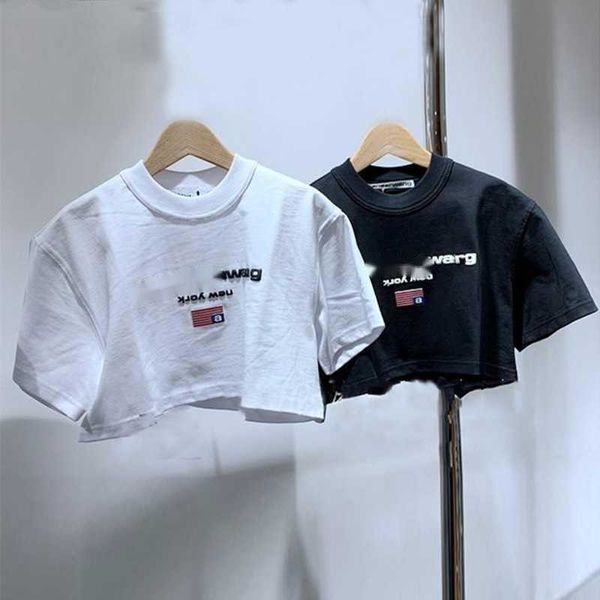 2023 spring summer new letter printing open umbilical short sleeve slim women t-shirt, White
2023 spring summer new letter printing open umbilical short sleeve slim women t-shirt, White