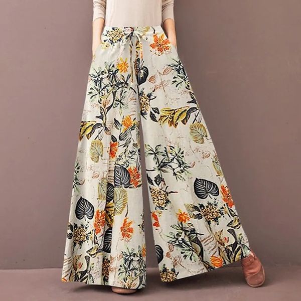 women's pants capris women floral print wide leg pants spring autumn fashion drawstring bohemia trousers ladies casual loose elastic wa, Black;white
women's pants capris women floral print wide leg pants spring autumn fashion drawstring bohemia trousers ladies casual loose elastic wa, Black;white
