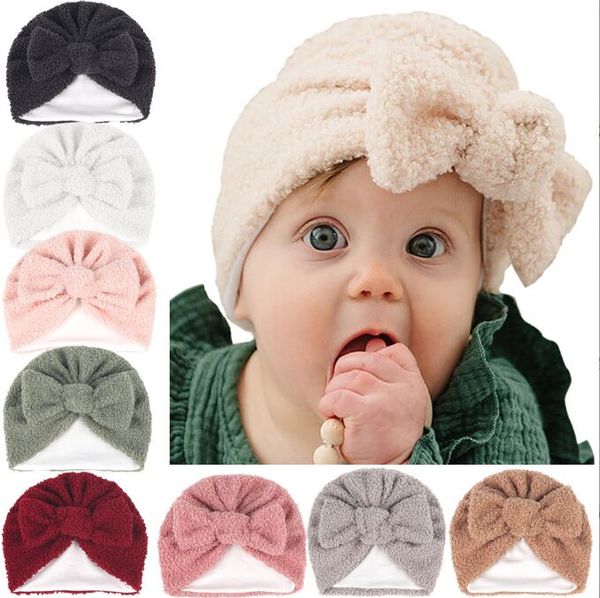 children's hats wholesale bow solid color teddy wool caps autumn winter warm double pile thick hat, Yellow
children's hats wholesale bow solid color teddy wool caps autumn winter warm double pile thick hat, Yellow