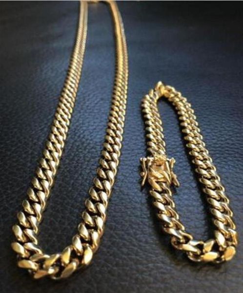 10mm mens cuban miami link bracelet chain set 14k gold plated stainless steel248i7452627, Silver
10mm mens cuban miami link bracelet chain set 14k gold plated stainless steel248i7452627, Silver