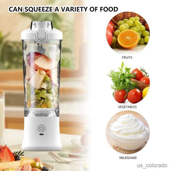 Image of Juicers Automatic Small Electric Juicer Multifunctional Electric Citrus Vegetables Juice Mixer Blades Rechargeable Kitchen Accessories R230720