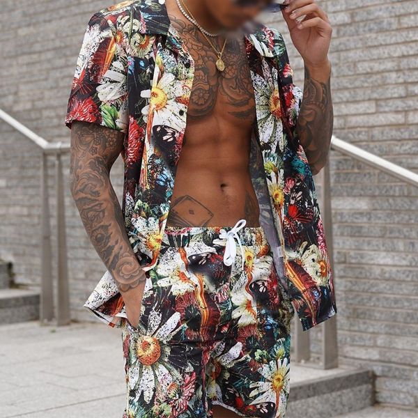 men's tracksuits summer printed beach suit men short sleeved single breasted cardigan turn down collar shirt lace up mid waist pocket s, Gray
men's tracksuits summer printed beach suit men short sleeved single breasted cardigan turn down collar shirt lace up mid waist pocket s, Gray