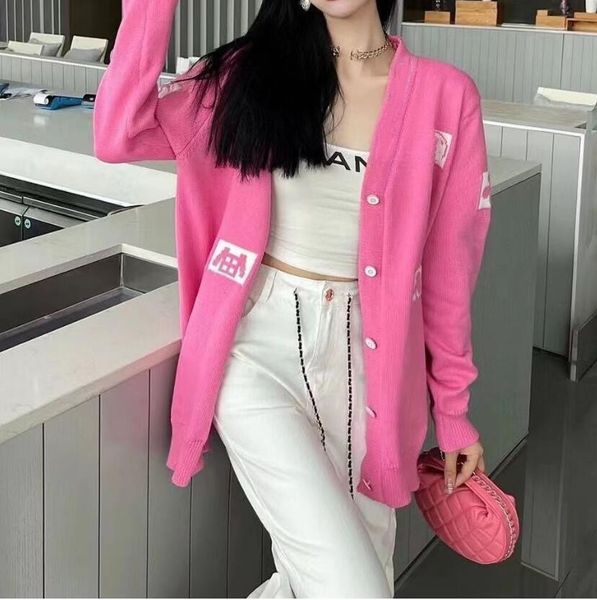 women sweater v neck cardigan long sleeves luxury letter casual knitted pink female designer sweaters for girls, White;black
women sweater v neck cardigan long sleeves luxury letter casual knitted pink female designer sweaters for girls, White;black