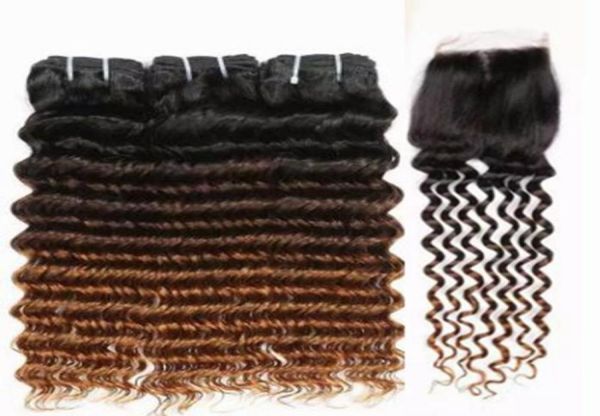 ombre color t 1b430 deep wave remy human hair bundles with 4x4 lace closure3384209, Black;brown
ombre color t 1b430 deep wave remy human hair bundles with 4x4 lace closure3384209, Black;brown