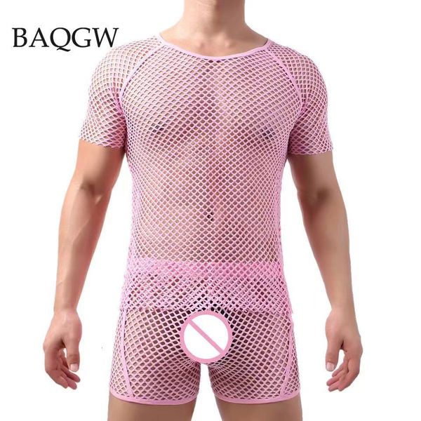 men s tracksuits fishnet hollow out underwear set mesh undershirts shorts transparent short sleeve undershirt tee two piece 230720, Gray
men s tracksuits fishnet hollow out underwear set mesh undershirts shorts transparent short sleeve undershirt tee two piece 230720, Gray