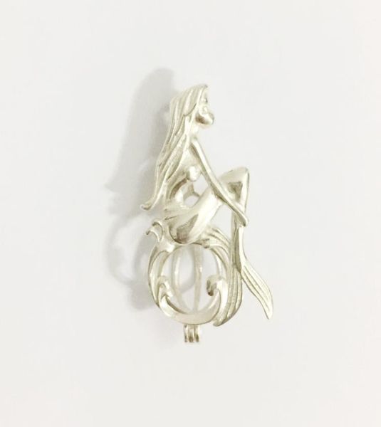 925 silver mermaid girl locket cage can hold a pearl bead cage pendant sterling silver pendant mounting diy jewellery fitting4583001
925 silver mermaid girl locket cage can hold a pearl bead cage pendant sterling silver pendant mounting diy jewellery fitting4583001