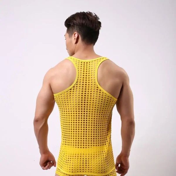 men' tank 2023 fashion clothes round neck solid color hollow out grid mesh breathable sleeveless summer clothing 230720, White;black
men' tank 2023 fashion clothes round neck solid color hollow out grid mesh breathable sleeveless summer clothing 230720, White;black