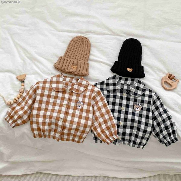 boys fashion plaid coat sun protection outwear cardigan infant girls cute bear embroidery cotton turn-down collar jacket l230712, Blue;gray
boys fashion plaid coat sun protection outwear cardigan infant girls cute bear embroidery cotton turn-down collar jacket l230712, Blue;gray