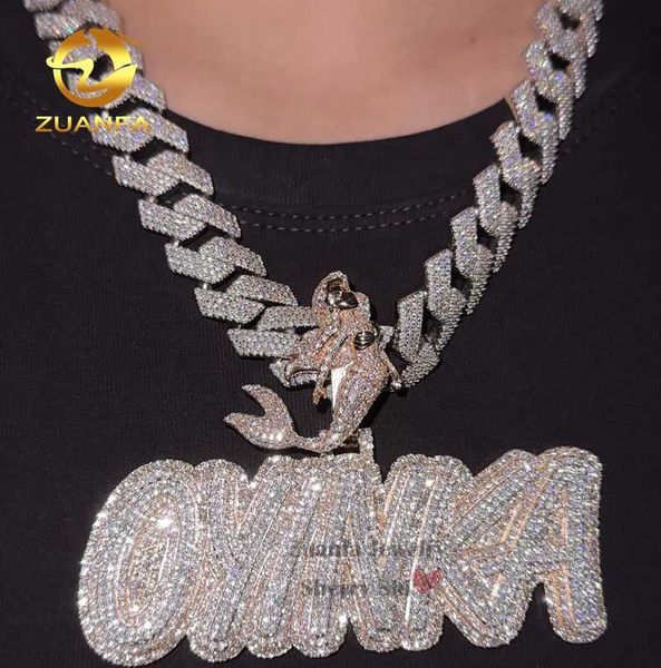 rose gold plated vvs moissanite diamond custom iced out hip hop cuban chain name letter pendant necklace with mermaid bail, Silver
rose gold plated vvs moissanite diamond custom iced out hip hop cuban chain name letter pendant necklace with mermaid bail, Silver