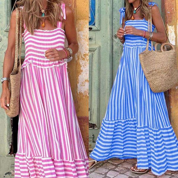 item title summer womens fashionable temperament loose long skirt striped casual dress, Black;gray
item title summer womens fashionable temperament loose long skirt striped casual dress, Black;gray
