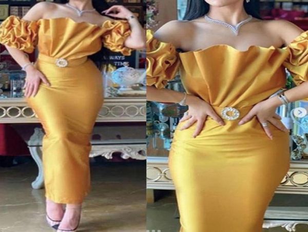 2021 gold evening dresses elegant off the shoulder ruffles 12 short sleeves mermaid ankle length sash crystals custom made prom p4601037, Black;red
2021 gold evening dresses elegant off the shoulder ruffles 12 short sleeves mermaid ankle length sash crystals custom made prom p4601037, Black;red