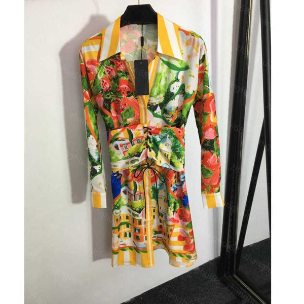 23ss women dresses summer dress womens designer clothing beaded floral print long-sleeved dress with waistband lapel womens clothing a1, Black;gray
23ss women dresses summer dress womens designer clothing beaded floral print long-sleeved dress with waistband lapel womens clothing a1, Black;gray