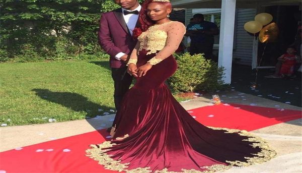 gorgeous burgundy appliques longsleeve velvet 2019 prom dress gold lace see through long evening dress vestidos de fiesta cortos2371508, Black
gorgeous burgundy appliques longsleeve velvet 2019 prom dress gold lace see through long evening dress vestidos de fiesta cortos2371508, Black