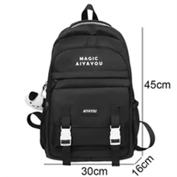 female travel waterproof book bags fashion ladies cute laptrendy women college student backpack girl kawaii nylon school bag a3, Black
female travel waterproof book bags fashion ladies cute laptrendy women college student backpack girl kawaii nylon school bag a3, Black