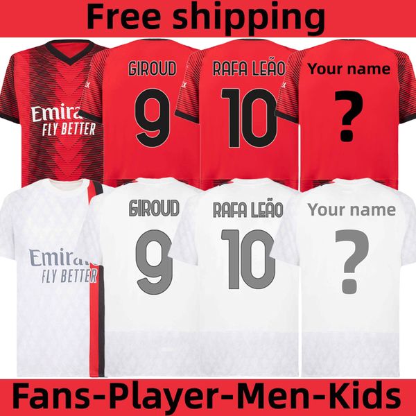 23/24 rafa leao fans player version mens kids football kits sets maglia ac s home away third away soccer jersey giroud football jersey, Black;yellow
23/24 rafa leao fans player version mens kids football kits sets maglia ac s home away third away soccer jersey giroud football jersey, Black;yellow