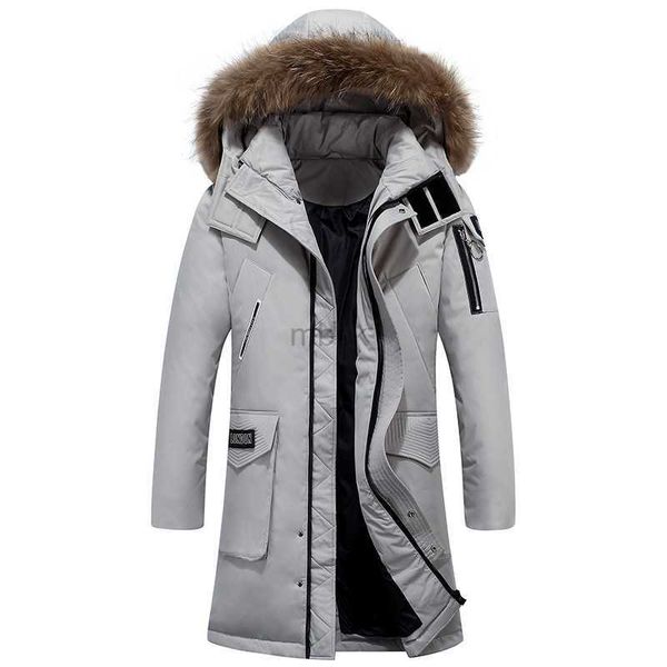 men's down parkas fashion real fox fur collar men's winter down jacket hooded thick warm long waterproof white duck down coat man, Black
men's down parkas fashion real fox fur collar men's winter down jacket hooded thick warm long waterproof white duck down coat man, Black