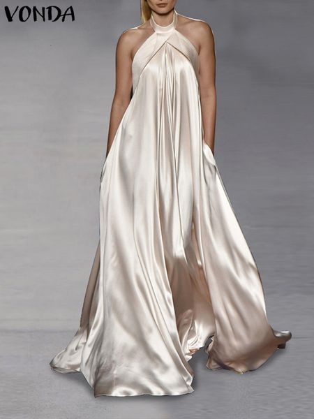 urban dresses vonda summer halter party dress 2023 women backless sleeveless off shoulder maxi sundress casual solid satin silk vestidos 230, White;black
urban dresses vonda summer halter party dress 2023 women backless sleeveless off shoulder maxi sundress casual solid satin silk vestidos 230, White;black