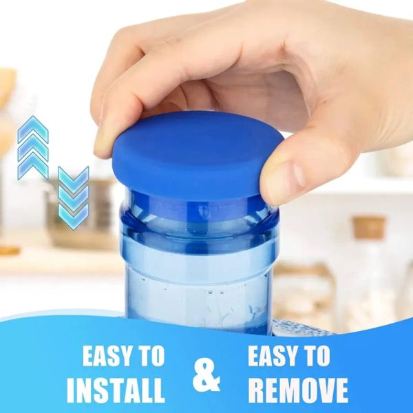 5 Gallon Water Jug Drinkware Lid Cap Silicone Spill Resistant Reusable Replacement Cap Fits 55mm Bottles G0423 LL