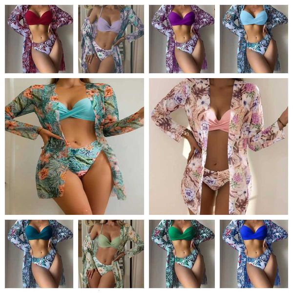 Designer summer fashion sexy Sun beach bikini swimsuit three piece set with women' Bikini split women High quality luxury vacation swimwear, Purple
Designer summer fashion sexy Sun beach bikini swimsuit three piece set with women' Bikini split women High quality luxury vacation swimwear, Purple