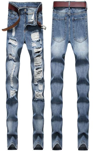 3 styles mens jeans knee hole slim fit straight ancient style new all season button zipped euroean wind biker pants street4333350, Blue
3 styles mens jeans knee hole slim fit straight ancient style new all season button zipped euroean wind biker pants street4333350, Blue