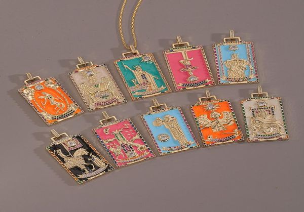 fashion new designed pendant necklaces drip paint accessories tarot cards hip hop oil painting style women men necklace designer j6693920, Silver
fashion new designed pendant necklaces drip paint accessories tarot cards hip hop oil painting style women men necklace designer j6693920, Silver