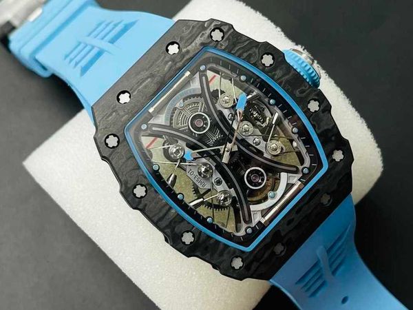 designer men wrist watches superb rm53-01 real tourbillon watch vp4t fully automatic mechanical movement sapphire mirror ntpt carbon fiber c, Slivery;brown
designer men wrist watches superb rm53-01 real tourbillon watch vp4t fully automatic mechanical movement sapphire mirror ntpt carbon fiber c, Slivery;brown