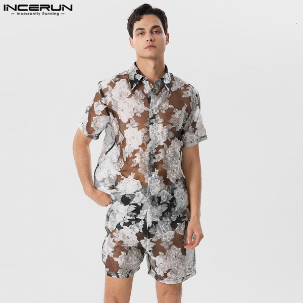 men s tracksuits 2023 men sets jacquard mesh transparent lapel short sleeve shirt shorts 2pcs streetwear party stylish suits s 5xl incerun 2, Gray
men s tracksuits 2023 men sets jacquard mesh transparent lapel short sleeve shirt shorts 2pcs streetwear party stylish suits s 5xl incerun 2, Gray