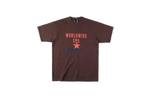 men and women fashion t shirts t-shirt sp5der spider red star brown round neck printed short sleeve, White
men and women fashion t shirts t-shirt sp5der spider red star brown round neck printed short sleeve, White