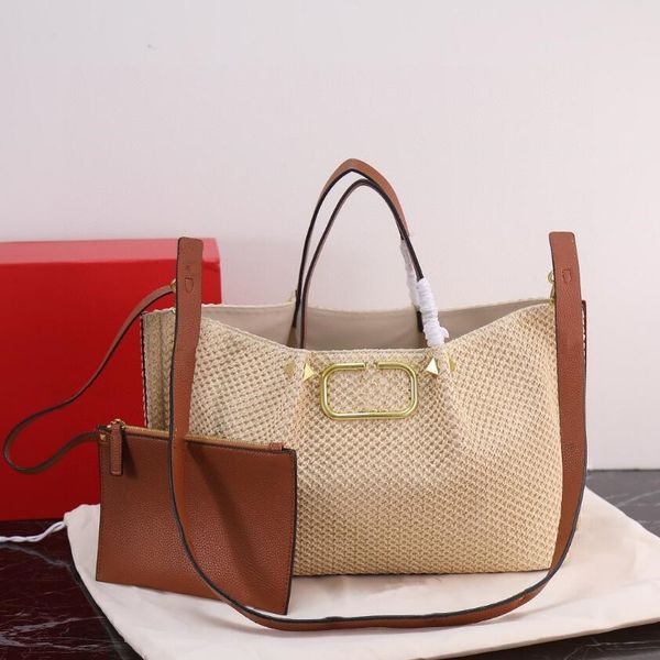 designer beach bag luxury woven shopping bags straw handbag fashion rivet handbag large capacity crossbody shoulder bag
designer beach bag luxury woven shopping bags straw handbag fashion rivet handbag large capacity crossbody shoulder bag