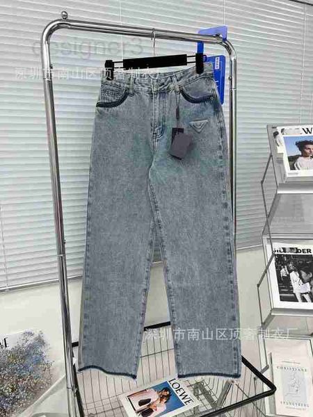 women's jeans designer quality new series front film triangle label straight tube raw edge denim pants trend dbli, Blue
women's jeans designer quality new series front film triangle label straight tube raw edge denim pants trend dbli, Blue