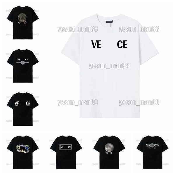 designer luxury versage classic t shirt chest letter printed mens and womens summer breathable high street cotton loose tees, White;black
designer luxury versage classic t shirt chest letter printed mens and womens summer breathable high street cotton loose tees, White;black