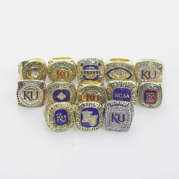 ncaa 13 piece university of kansas jaw eagle ku basketball championship ring set, Golden;silver
ncaa 13 piece university of kansas jaw eagle ku basketball championship ring set, Golden;silver