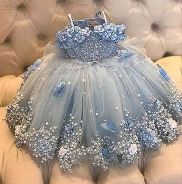 light sky blue pearls girls pageant dresses appliqued beaded flower girl dress for weddings children long princess birthday ball g1638884, White;blue
light sky blue pearls girls pageant dresses appliqued beaded flower girl dress for weddings children long princess birthday ball g1638884, White;blue