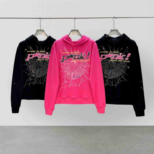 men and women fashion hoodies sweatshirts young thug sp5der pink american trendy street graffiti couple hoodie, Black
men and women fashion hoodies sweatshirts young thug sp5der pink american trendy street graffiti couple hoodie, Black